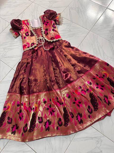 NEW LAUNCING KIDS GOWN kanjivaram silk Branded kids wear in Mumbai
